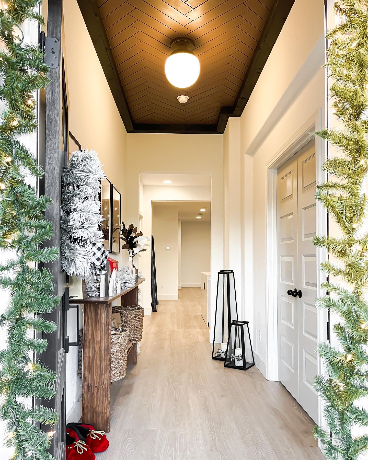 Herringbone Style Beam Ceiling