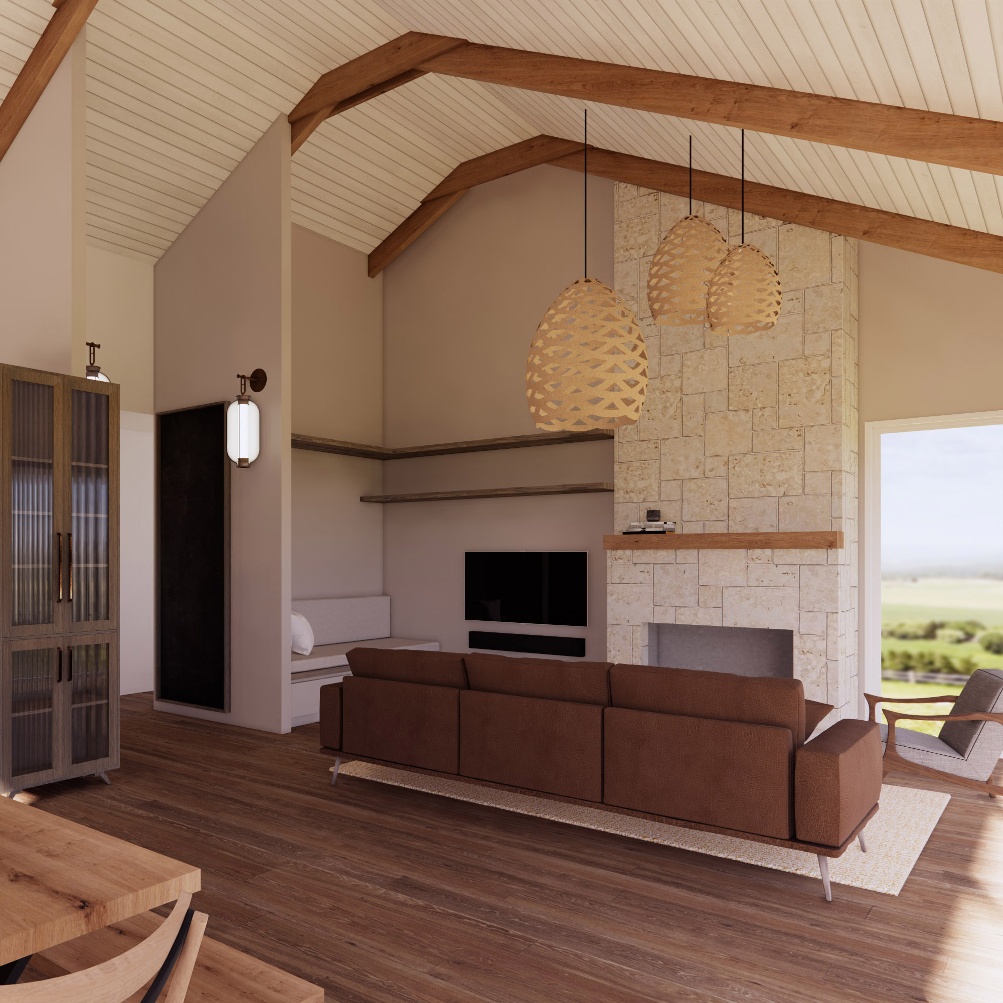 Modern Wood Ceiling Beams