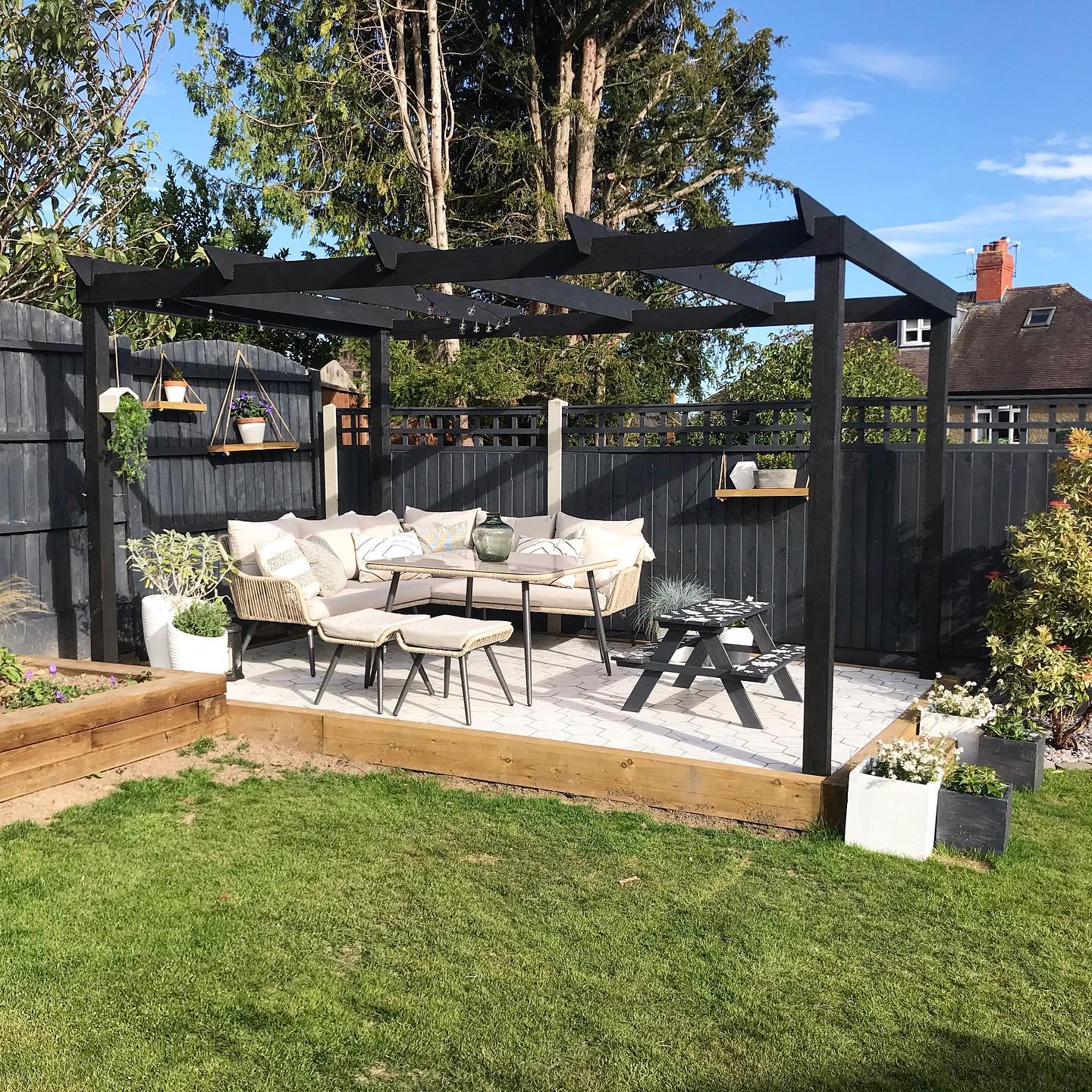 Simple modern patio