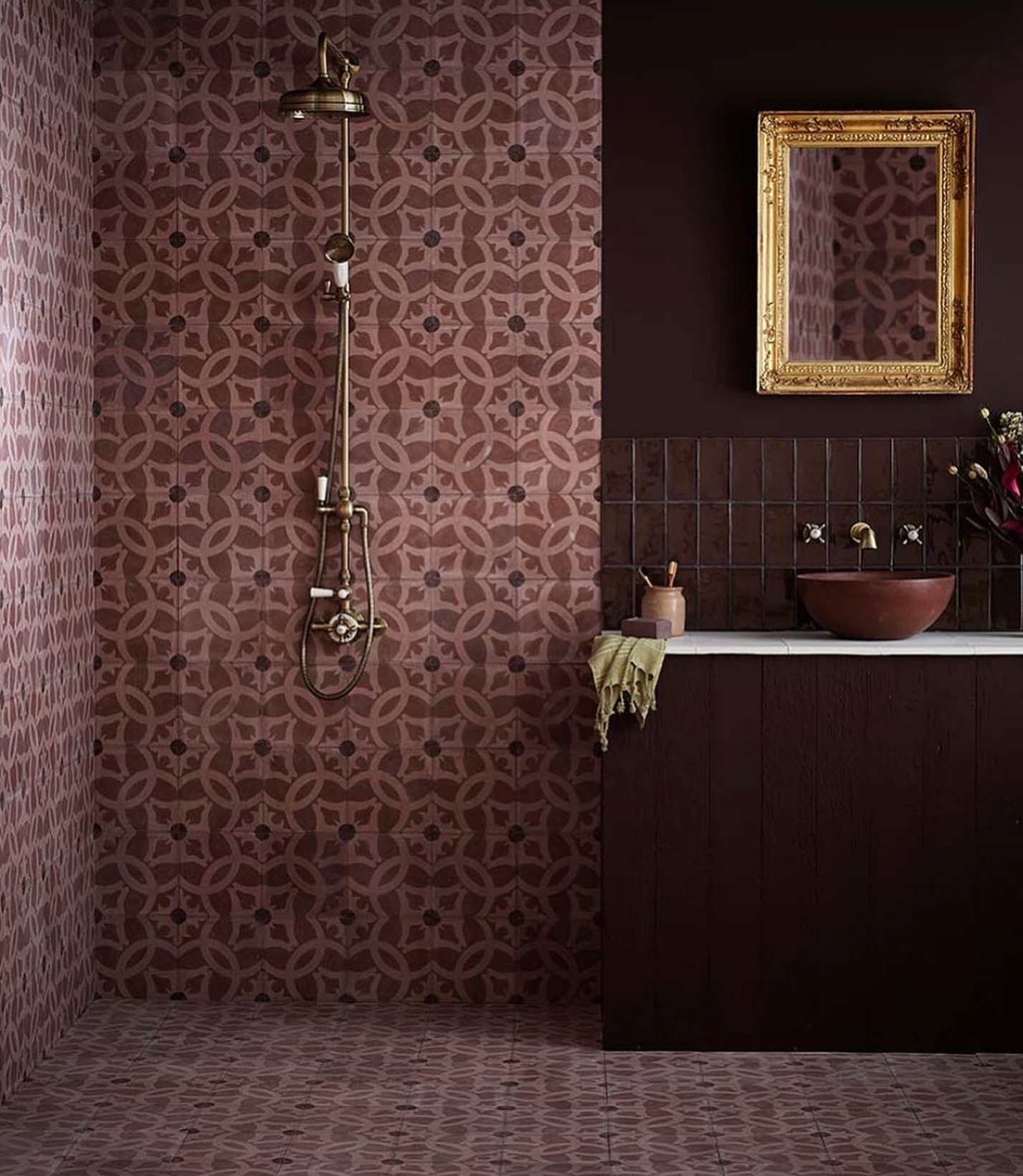 Chocolate Mocha Shower Tile Combination