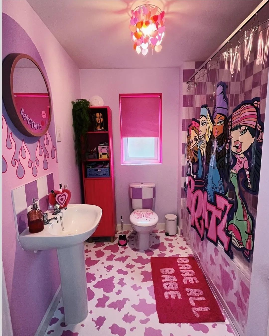 Purple Behind Toilet Decor