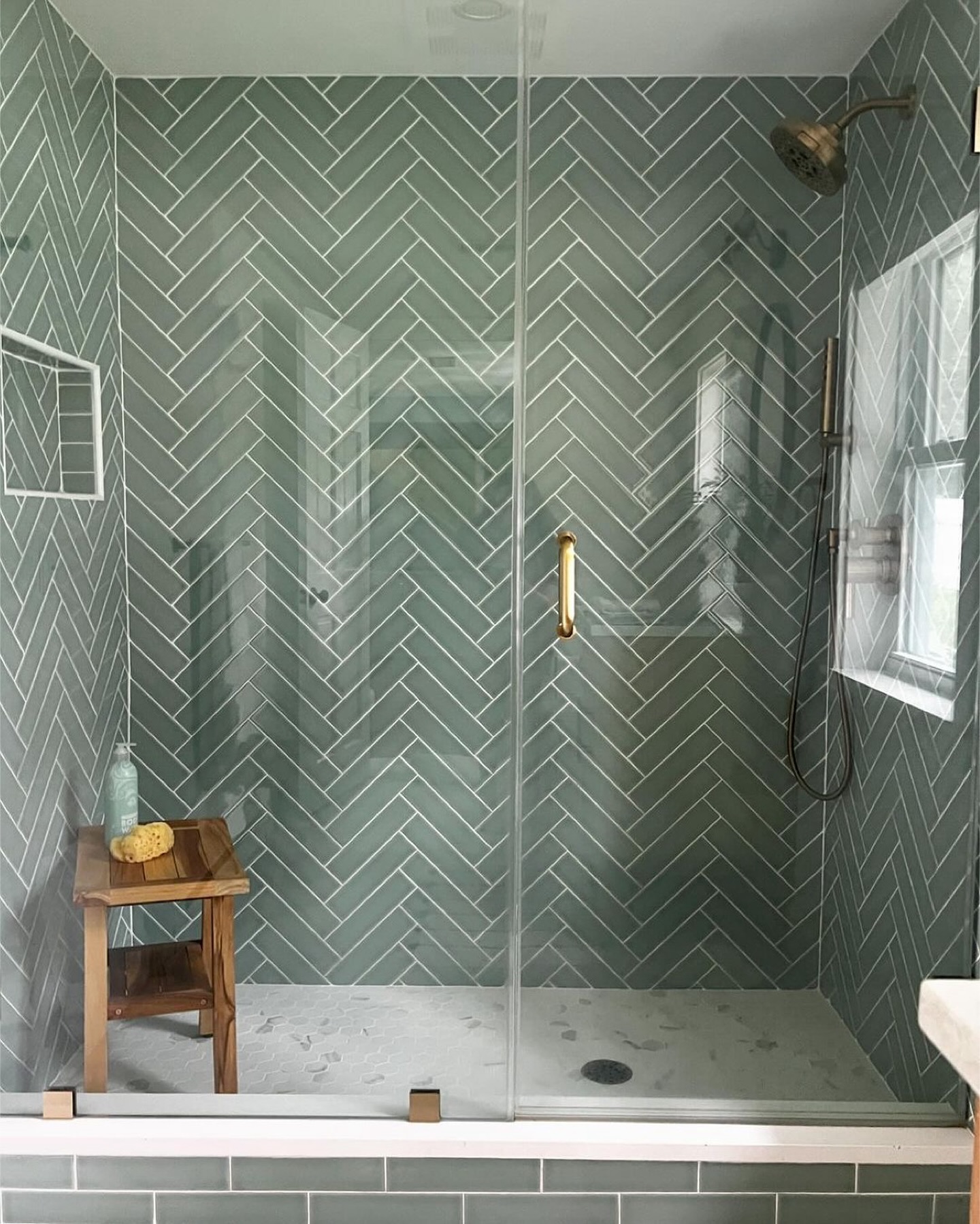 Stunning Shower Tile With Nice Fixtures