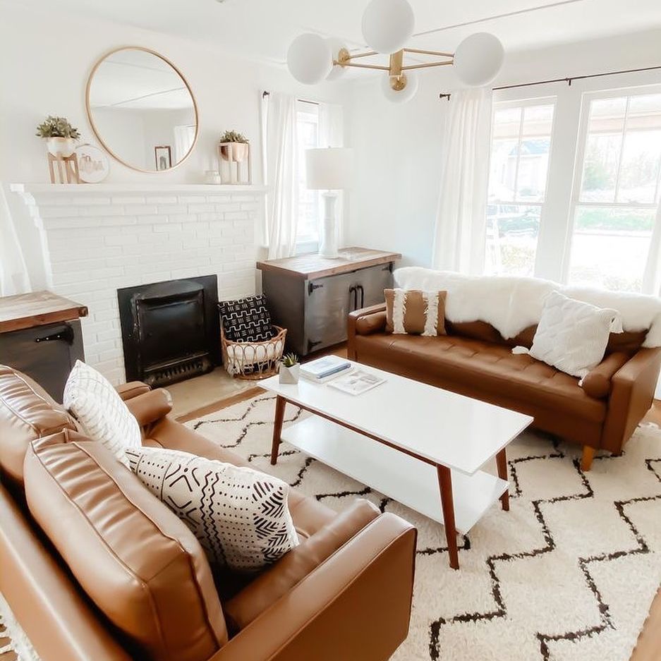 Trendy Midcentury Modern Living Room