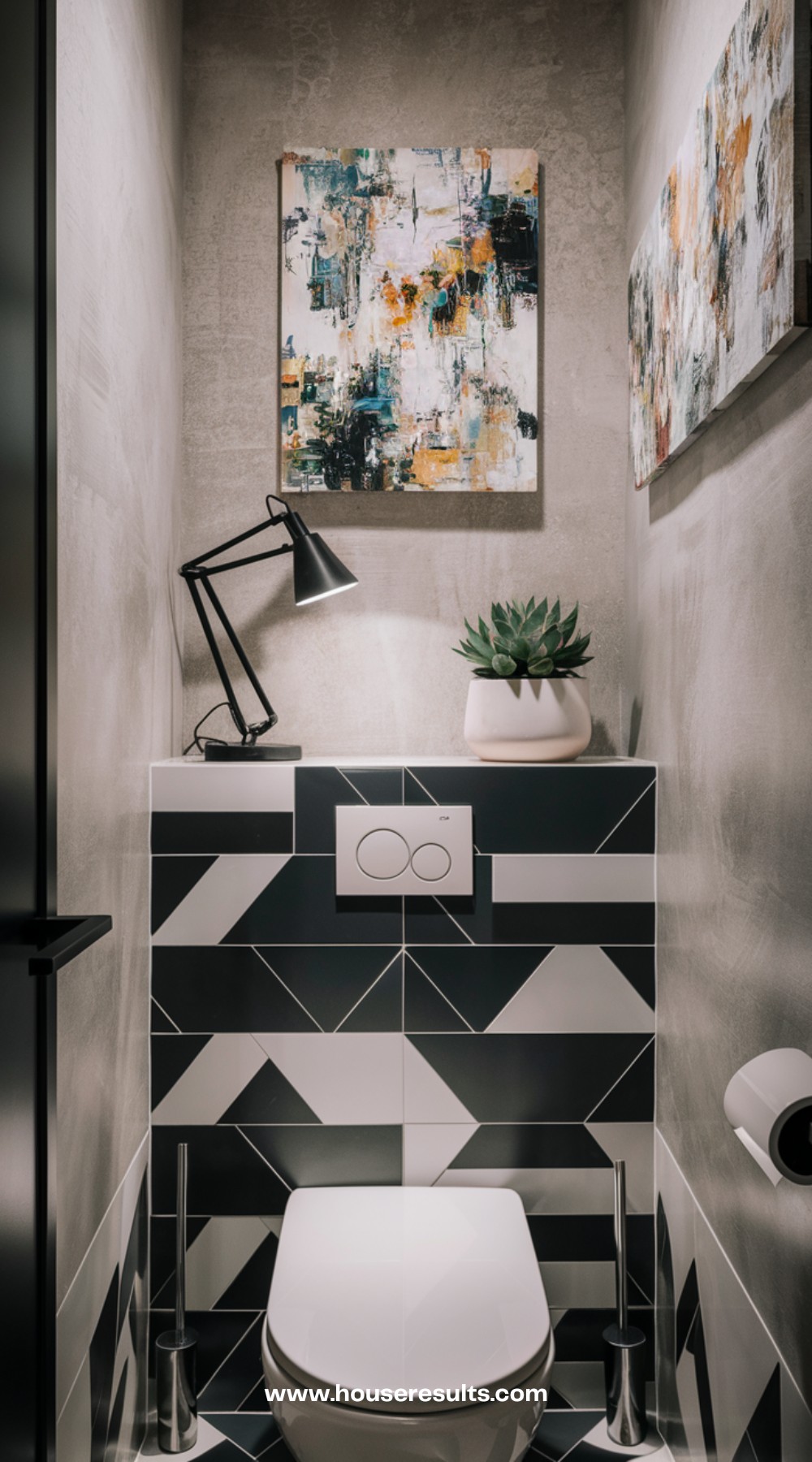 Themed Artwork Behind Toilet Decor