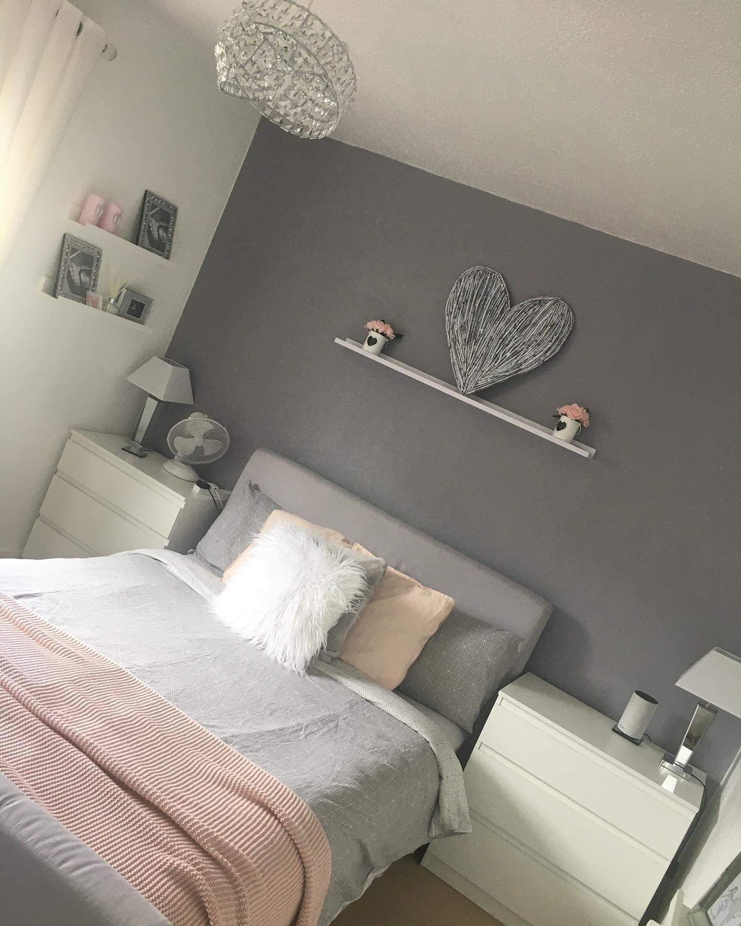Blush Pink And Grey Bedroom Decor