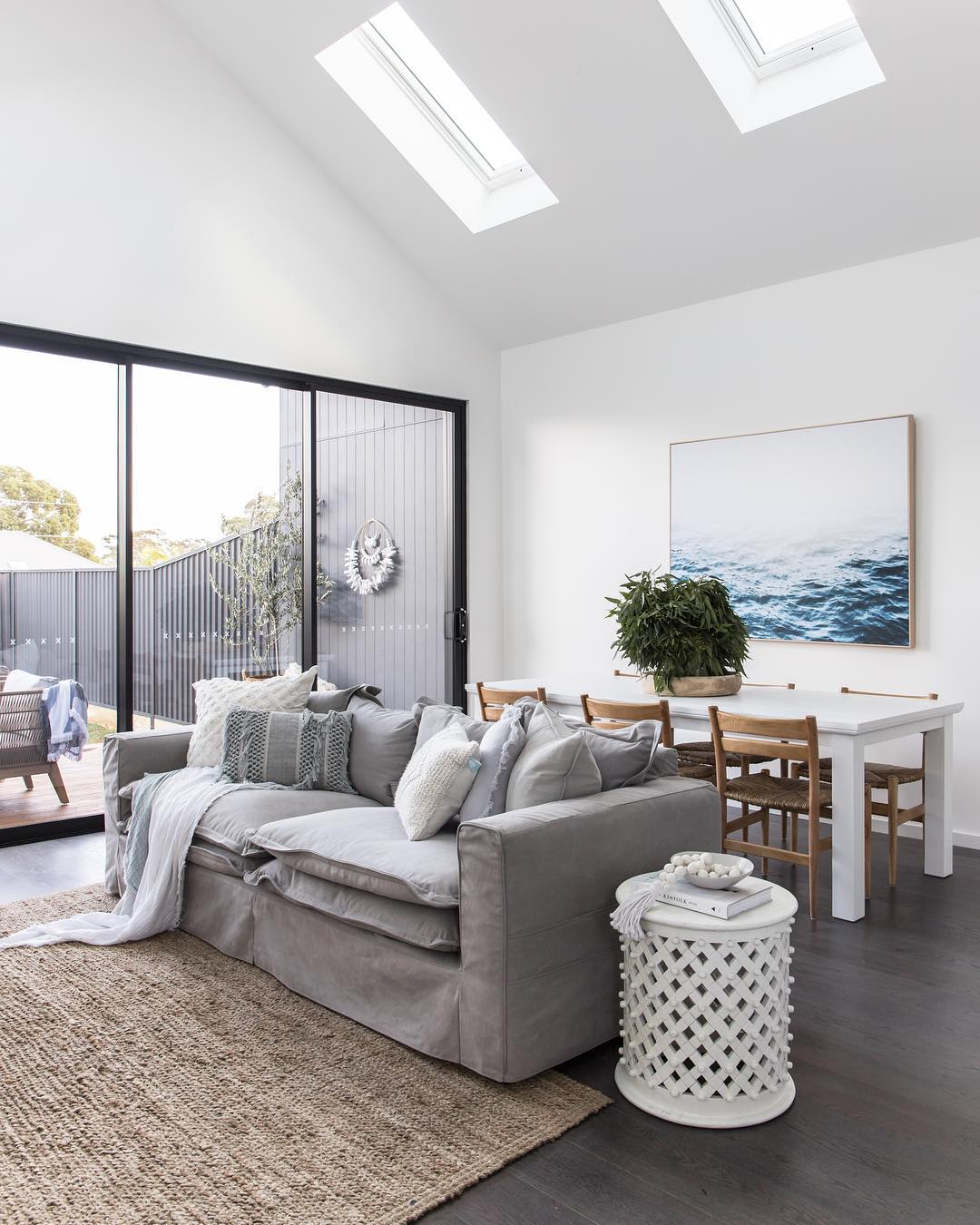 Textured Coastal Living Room Decor