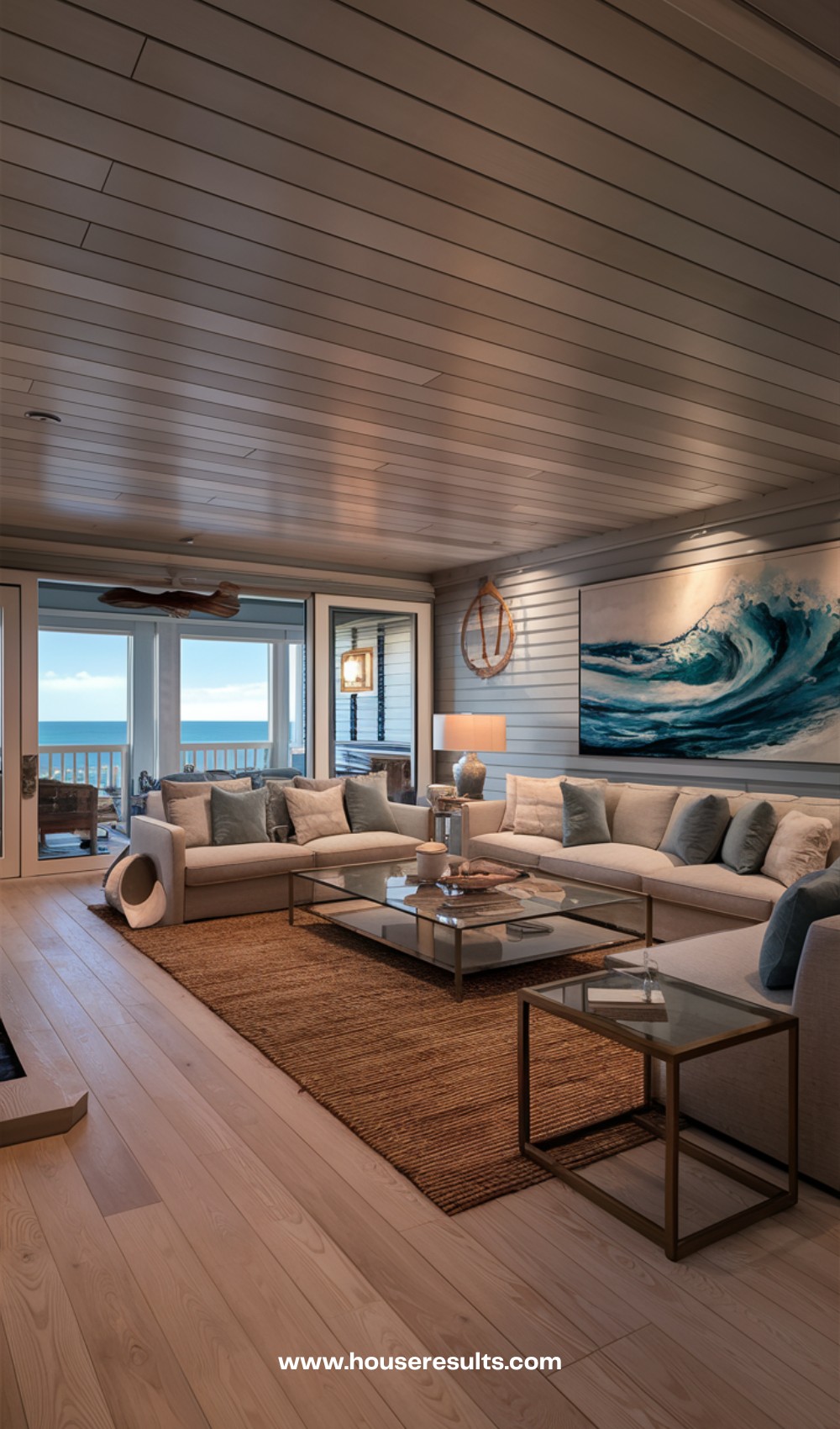 Condo Beach House Living Room Decor