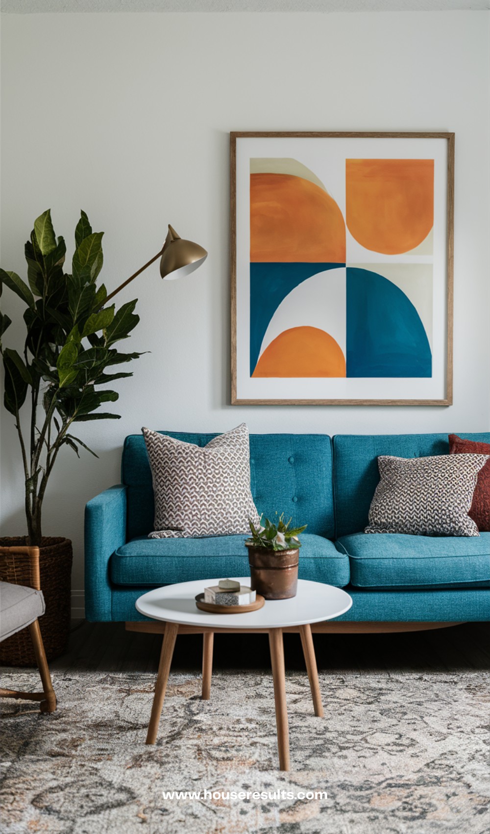 Blue Refresh Modern Living Room