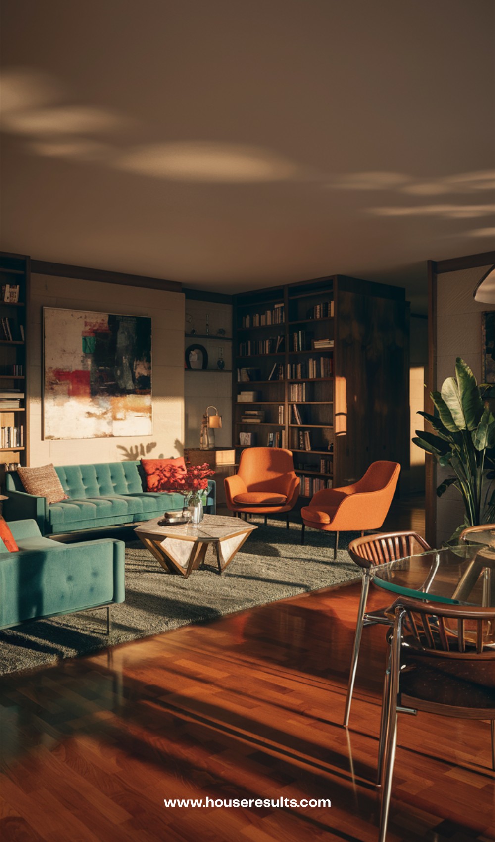 Bohemian Midcentury Living Room