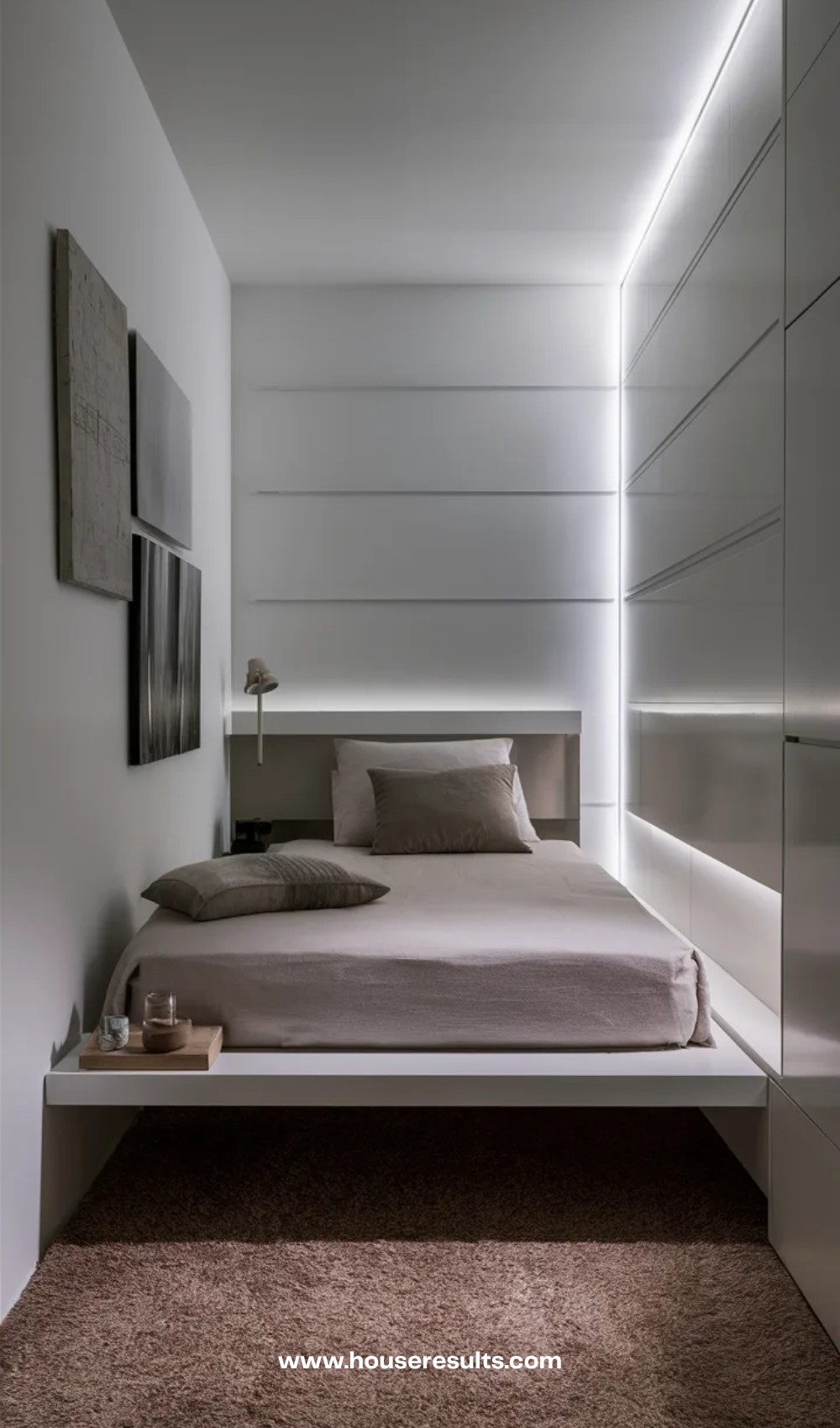 No Clutter Neutral Bedroom Decor