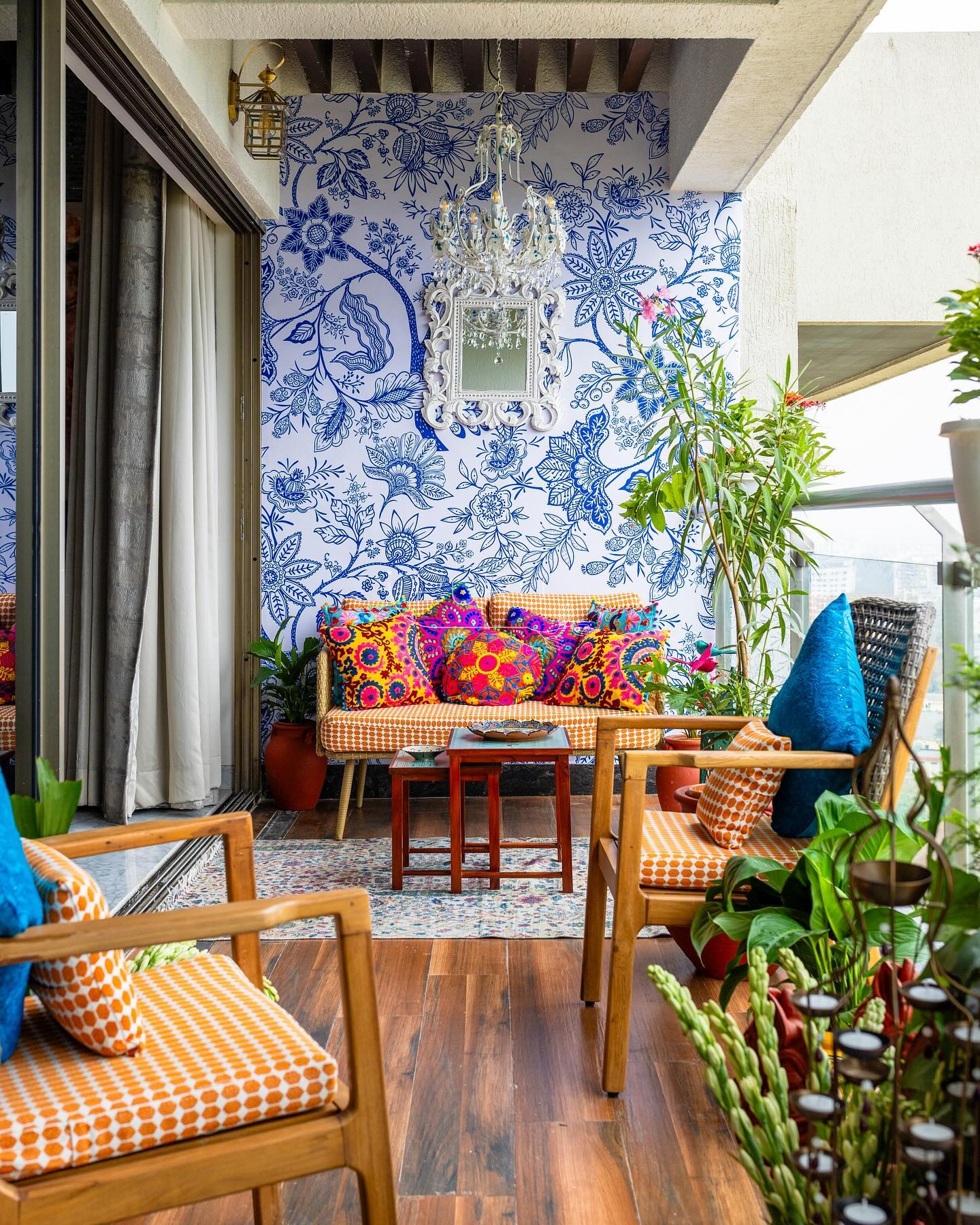 Cozy Bohemian Balcony Decor
