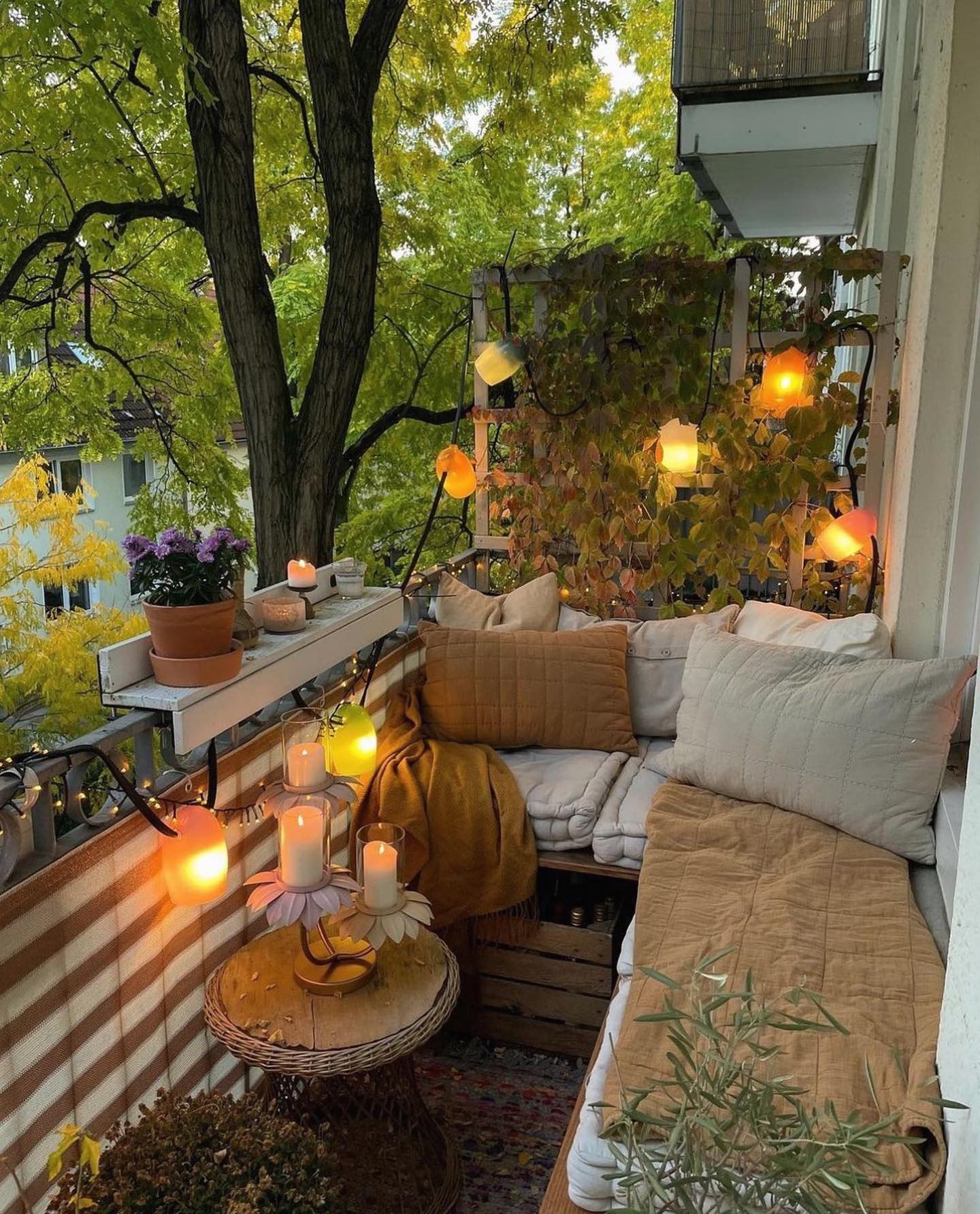 Corner Style Cozy Balcony