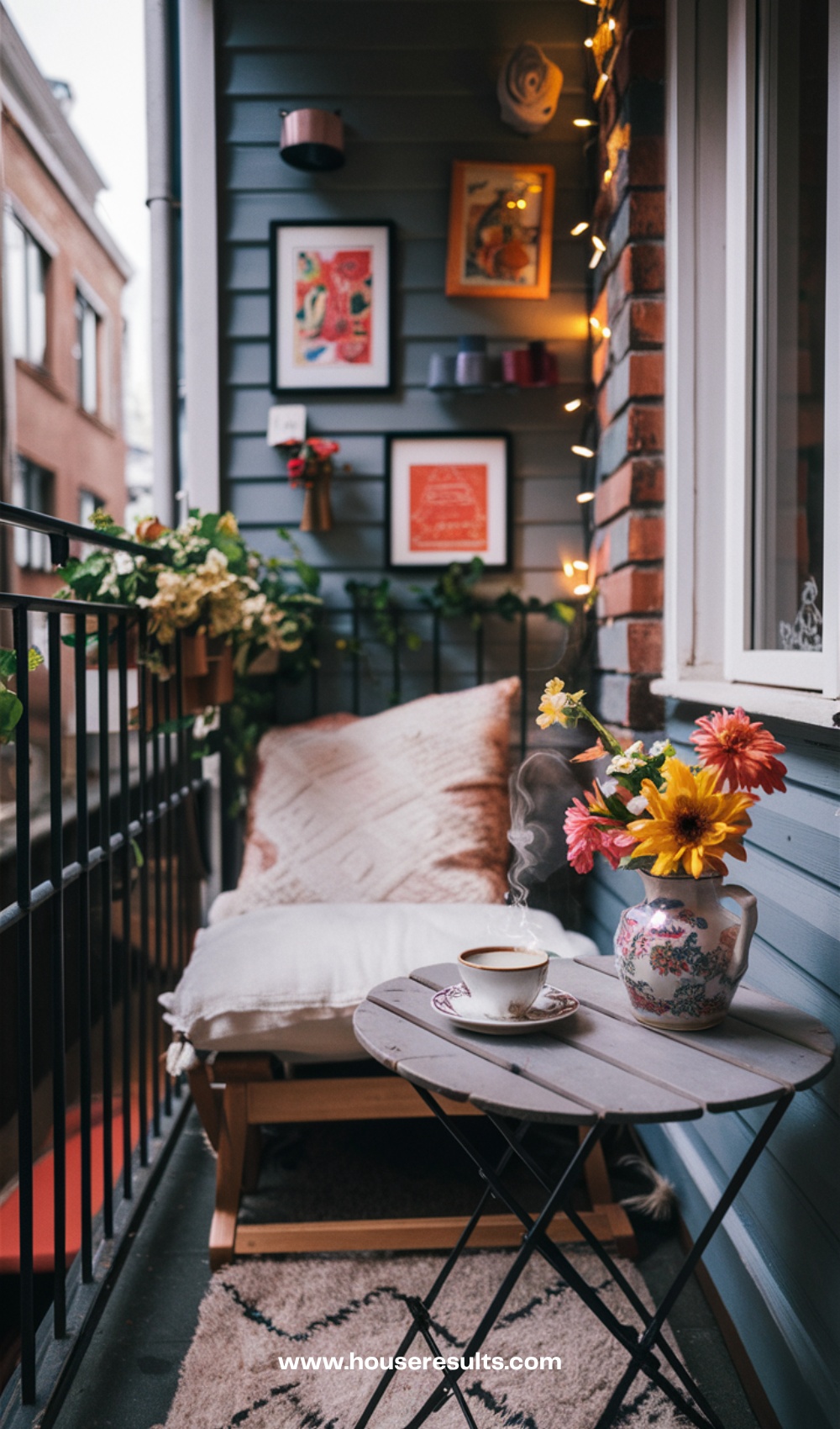 Charming Balcony with Plant Accents