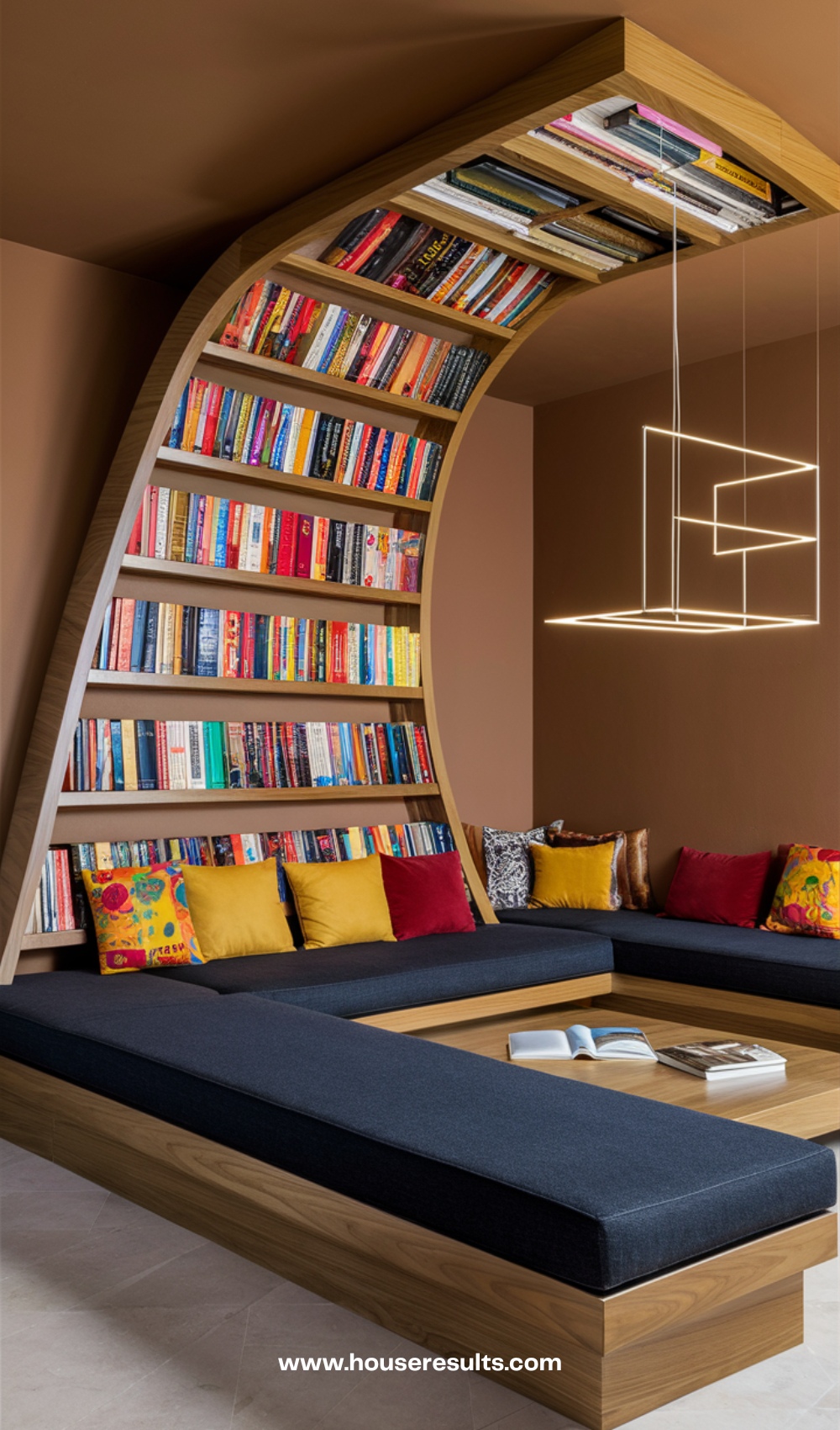 Modern Curved Innovative Bookshelf