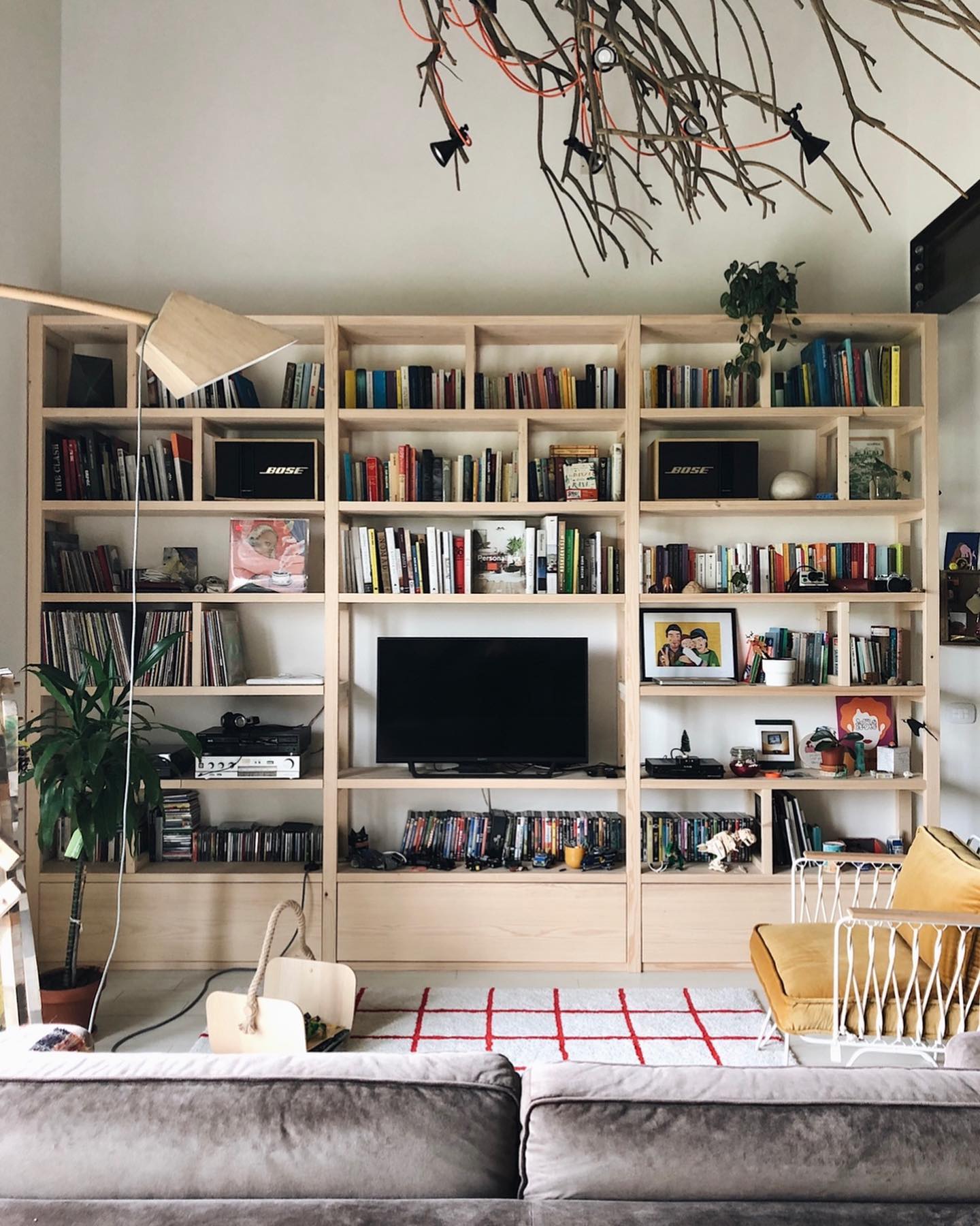 Rustic Innovative Bookshelf Design