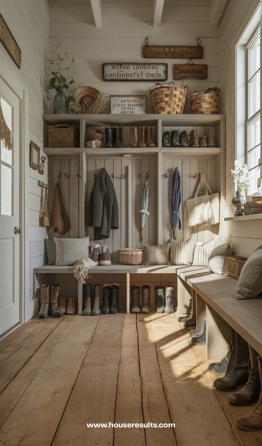 Stylish Built In Mudroom Design