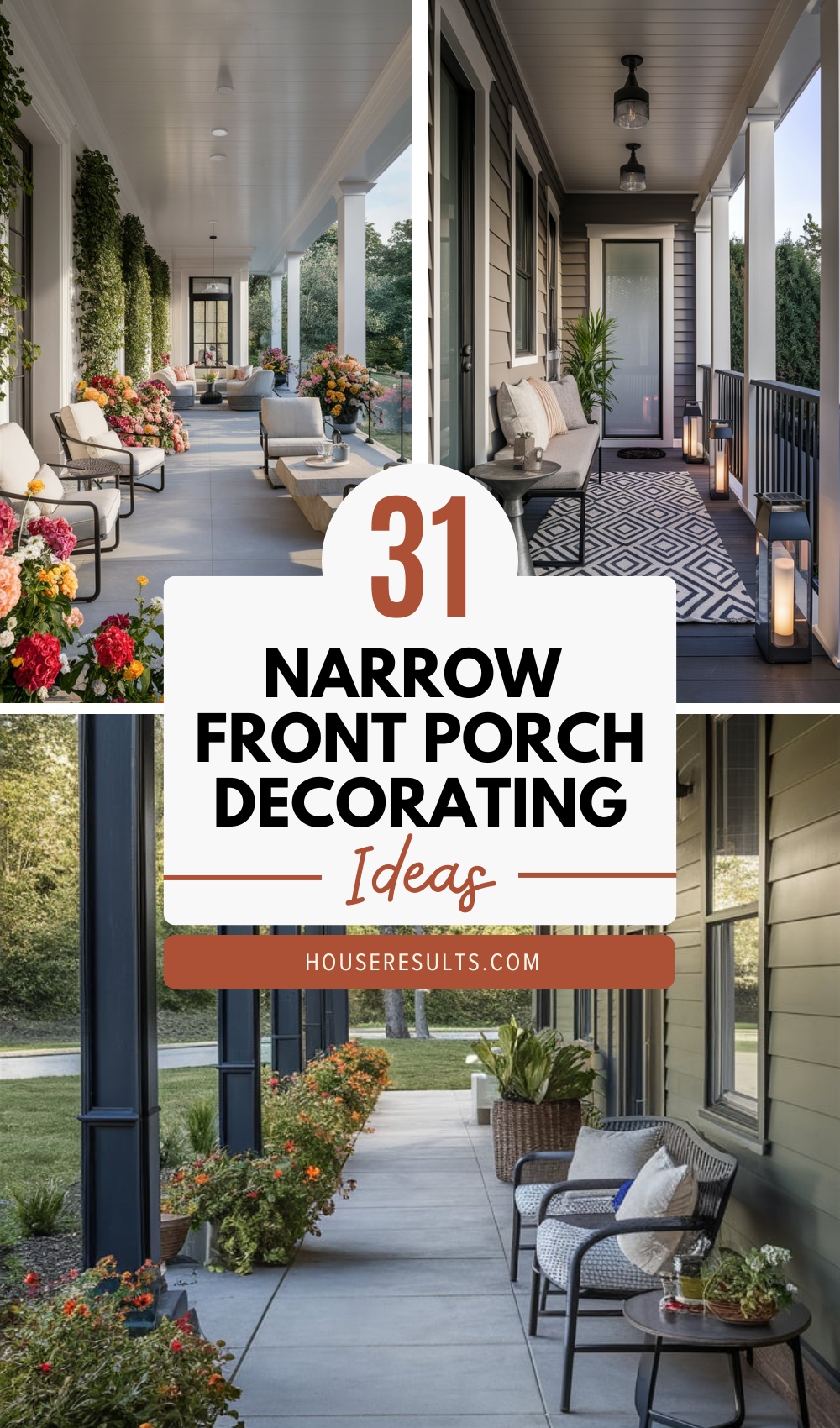narrow Front Porch Decorating ideas