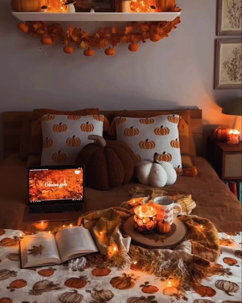 Autumn Halloween Bedroom Decor