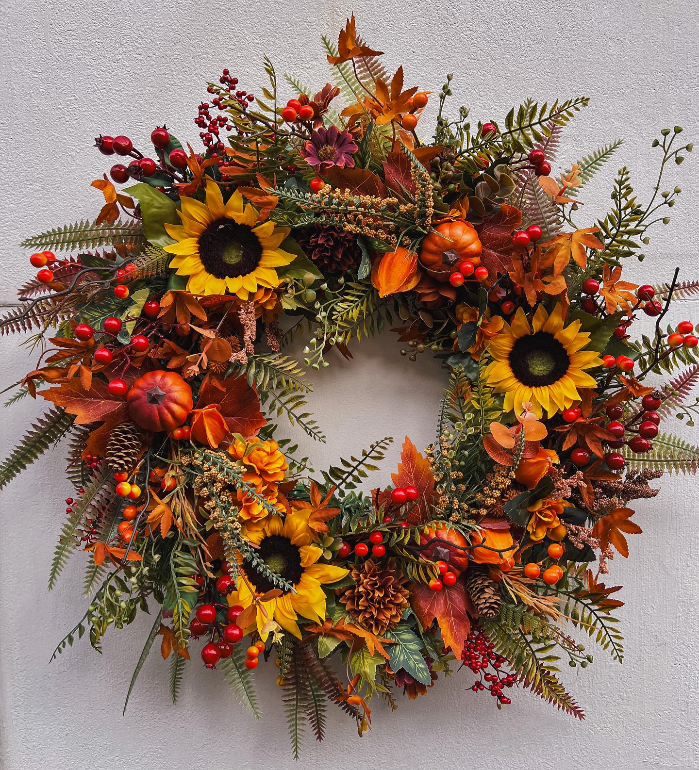 Autumn Sunflower Wreath
