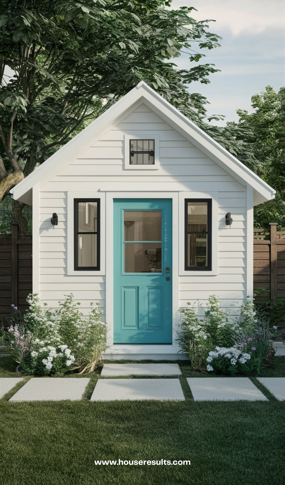 Coastal Backyard Guest House Decor