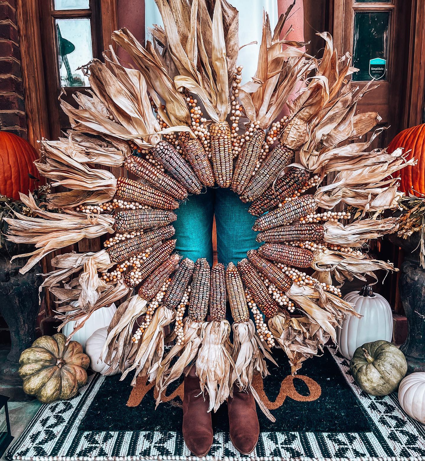 DIY Indian Corn Wreath