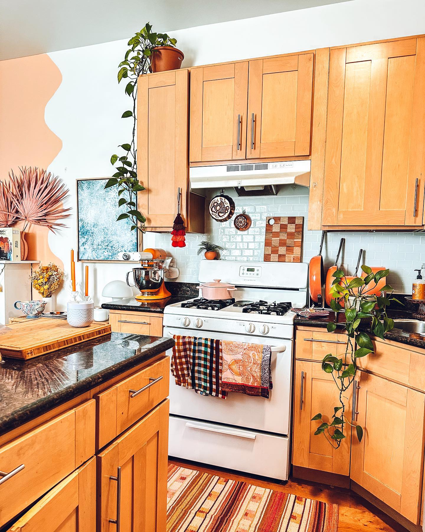 Colorful Layered Boho Kitchen Design