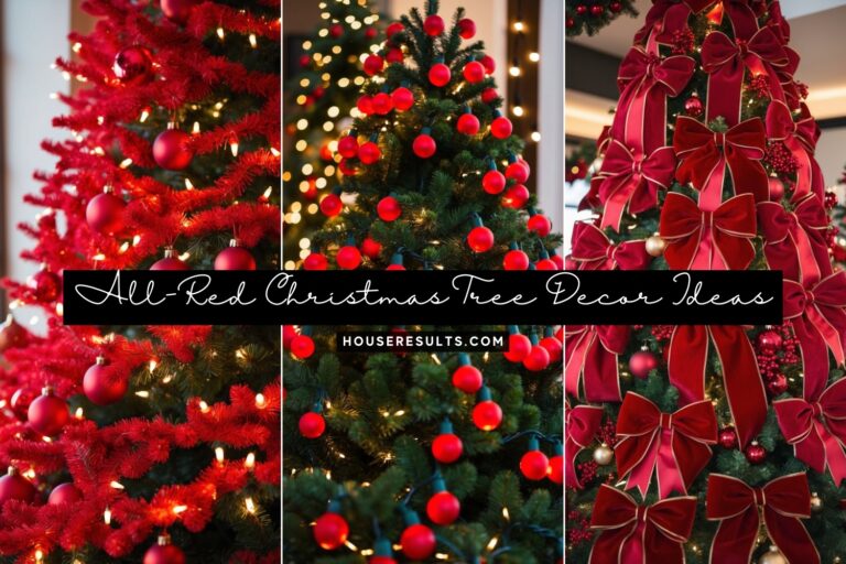 All-Red Christmas Tree Decor Ideas