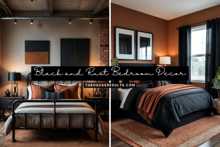 Black and Rust Bedroom Decor